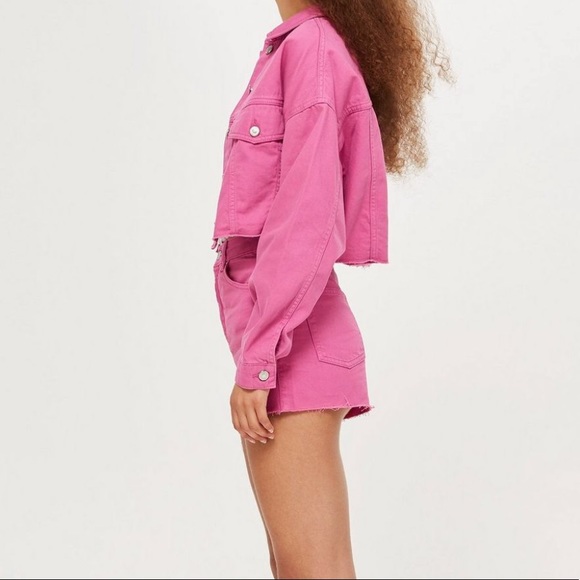 topshop pink shorts